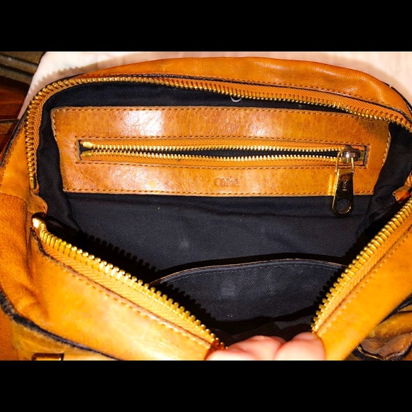 CHLOE Cognac Leather Medium Ethel Satchel Bag - Picture 4 of 4